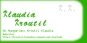 klaudia kroutil business card